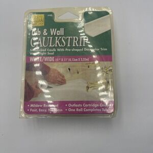 Aim Myro Tub & Wall Caulk Strip White 1 1/4" x 11' Self‎ Adhesive Caulkstrip